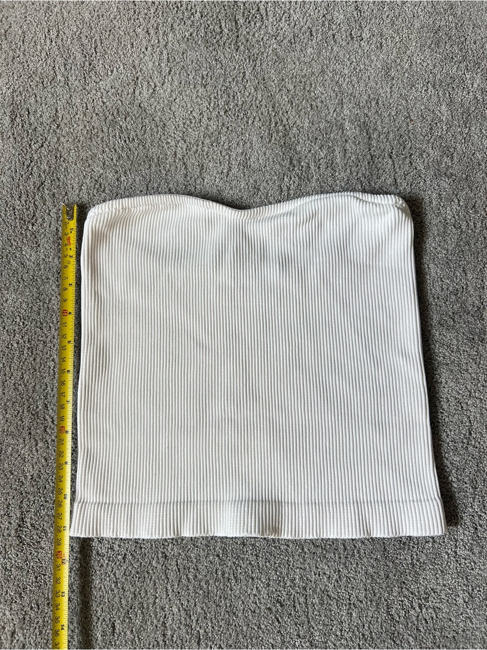 Dynamite White Ribbed Strapless Tube Skirt - Picture 2 of 6